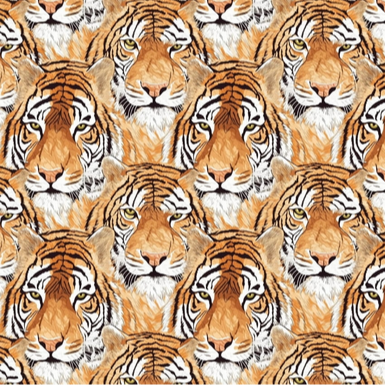 Pattern of tiger faces 