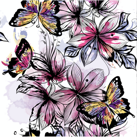 Butterflies on Black