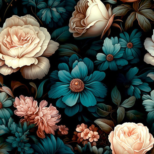Pink and Blue Flowers