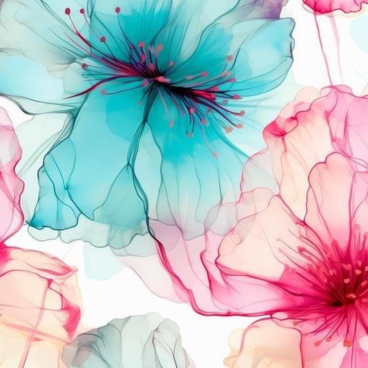 Neon Misty Flowers