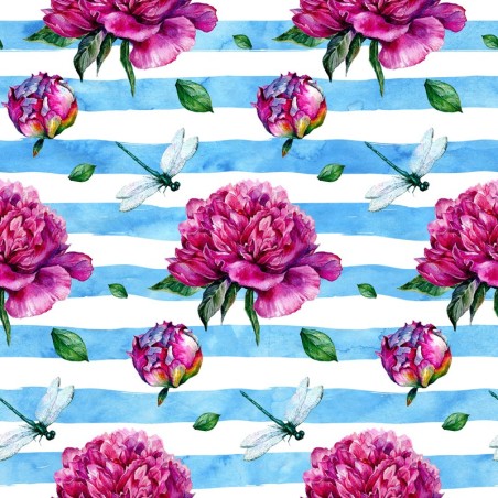 Peonies and Dragonflies