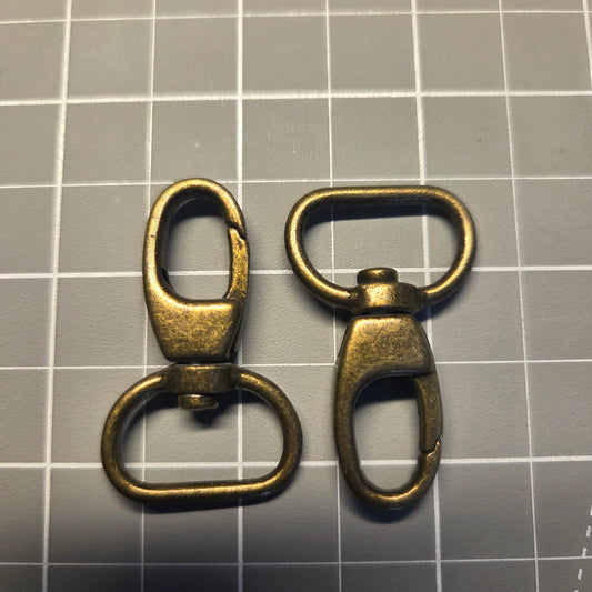 20mm - Lobster / Swivel Clasp - Antique Gold