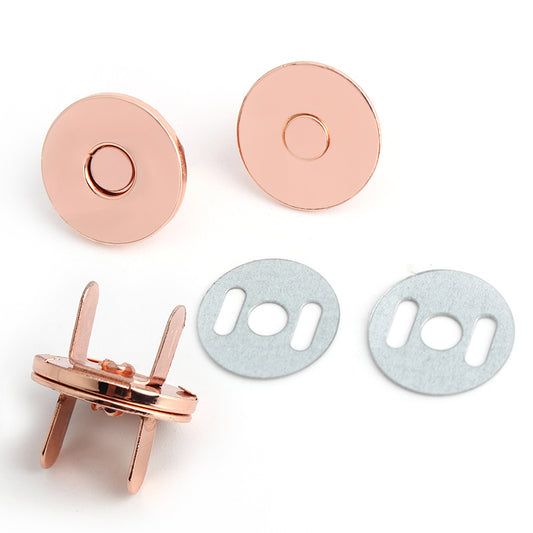 Rose Gold -  18mm - Slim Magnetic Snaps - Pack of 2
